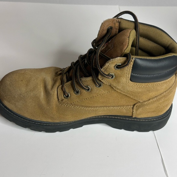 BRAHMA Men\'s Size 11 Tan Steel Toe Waterproof Work Boots - Used, Good Condition
